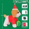 GOOSH 5 FT Christmas Inflatables Cavalier King Charles Puppy Dog Present Box with Built-in LEDs
